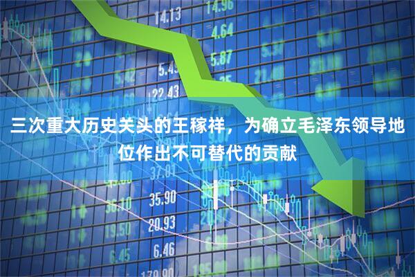 三次重大历史关头的王稼祥，为确立毛泽东领导地位作出不可替代的贡献